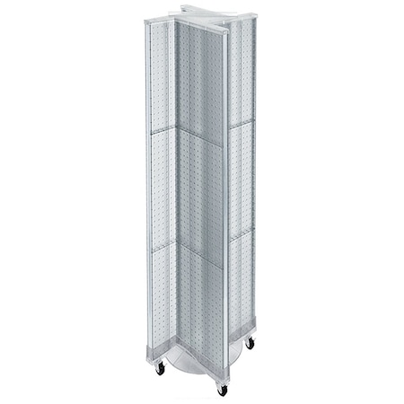 Azar Displays Pinwheel Pegboard Floor Display on Wheeled Base. 700461-CLR